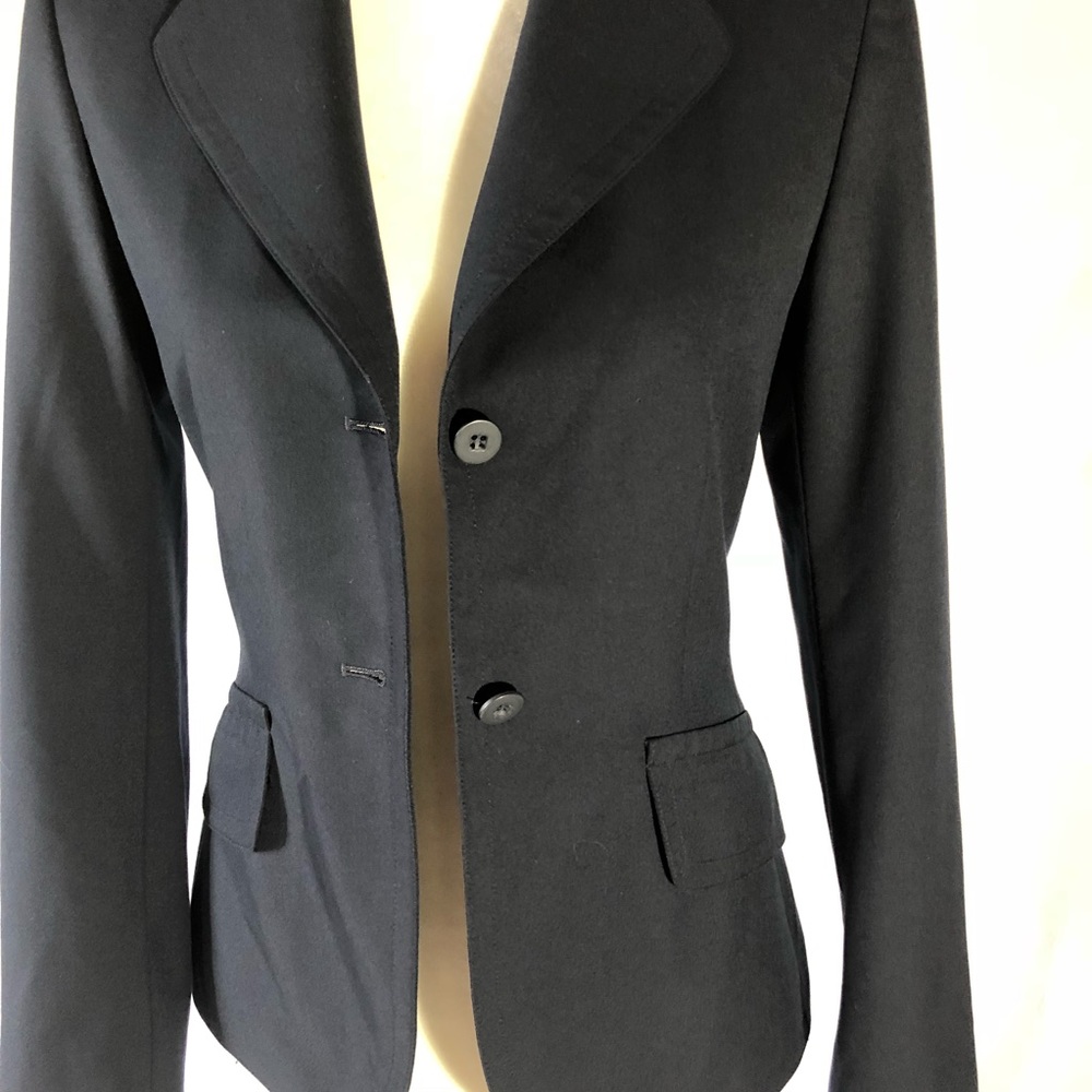 The Limited Navy Blue Stretch Fitted Blazer - Picture 4 of 8